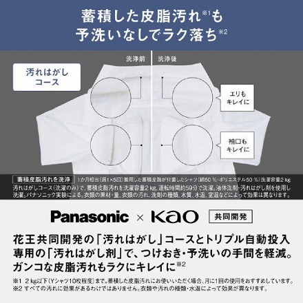 Panasonic パナソニック ドラム式洗濯乾燥機 LXシリーズ 洗濯12.0kg 乾燥6.0kg ヒートポンプ乾燥 左開き NA-LX127DL-W マットホワイト 設置込み リサイクル料金別