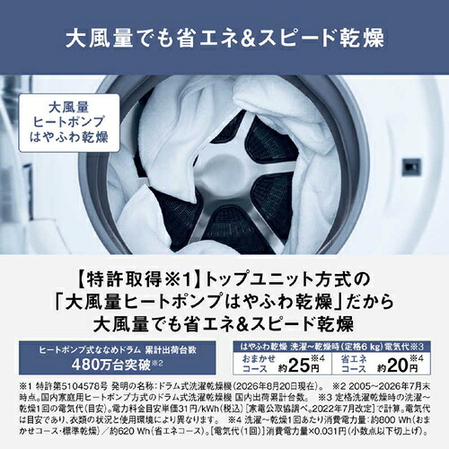 パナソニック Panasonic ななめドラム洗濯乾燥機 洗濯12kg 乾燥6kg トリプル自動投入 温水スゴ落ち泡洗浄 スマホ操作 ナノイーX 左開き サンドグレージュ NA-LX129FL-C