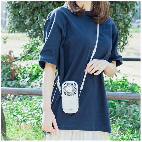 ハンズフリー5wayスリムファン リリーホワイト Life on Products LCAF007-LW