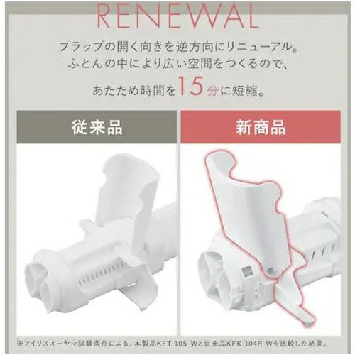ふとん乾燥機 カラリエ シングルノズル ホワイト アイリスオーヤマ KFK-105-W