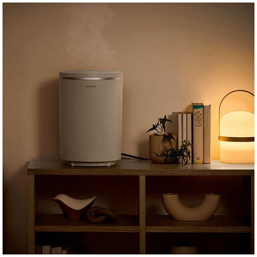 加湿器 スチーム式 丸洗い オヤスミスト 600ml ライトモカ アイリスオーヤマ KHM-MHU601-C