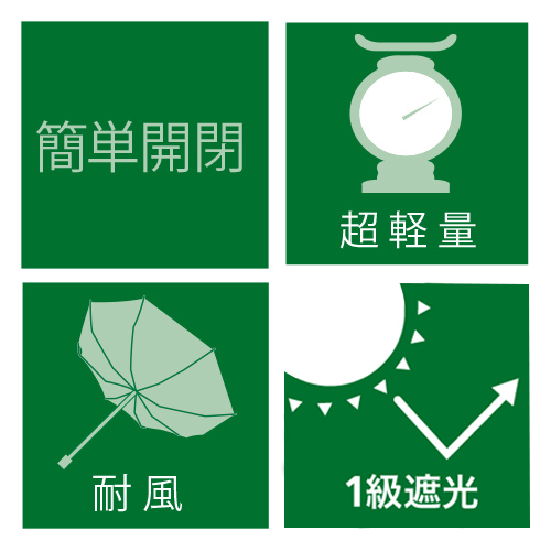 hands＋　超軽量一級遮光折りたたみ傘　６０ｃｍ　グレーボーダー