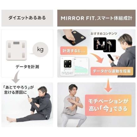 MIRROR FIT. スマート体組成計 ブラック MFSS4