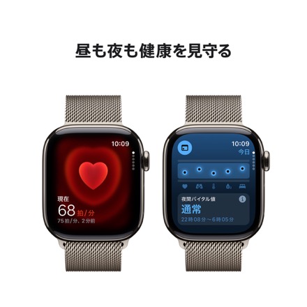 Apple Watch Series 10（GPS + Cellularモデル）- 42mmナチュラルチタニウムケースとナチュラルミラネーゼループ with AppleCare+