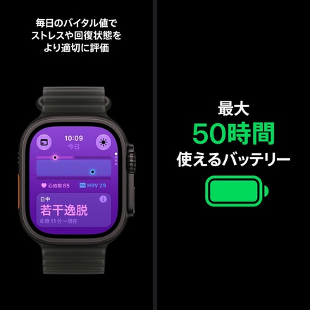 Apple Apple Watch Ultra 4（GPS + Cellularモデル）- 49mmブラックチタニウムケースとバーガンディトレイルループ - S/M