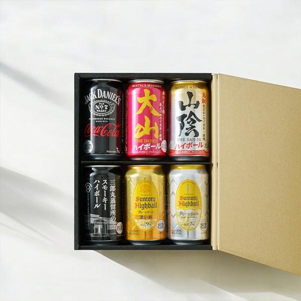 【母の日 父の日 プレゼント】ハイボール 飲み比べ ギフト セット Qセット ハイボール 6缶 350ml×6本『GIFT』詰め合わせ