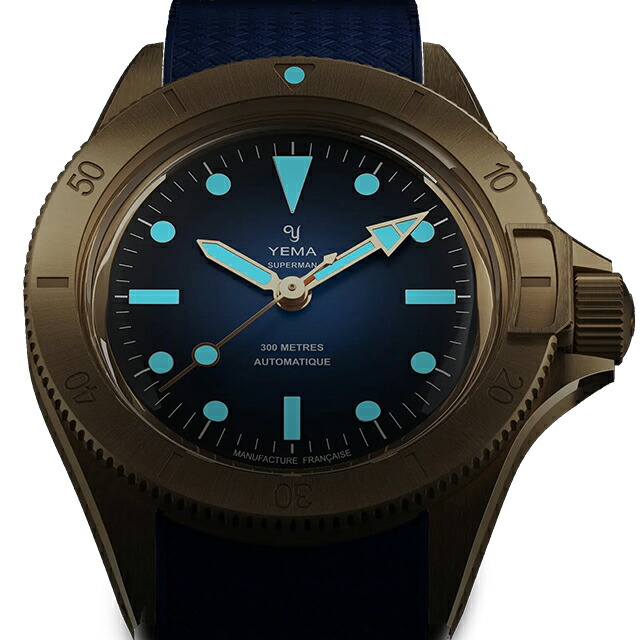 イエマ スーパーマン ブロンズ CMM.10 リミテッドエディション 自動巻き 腕時計 メンズ YEMA 11.13.35.ZN.U5 アナログ ブルーグラデーション ブルー フランス製 ブランド おしゃれ 防水 プレゼント 男性 実用的
