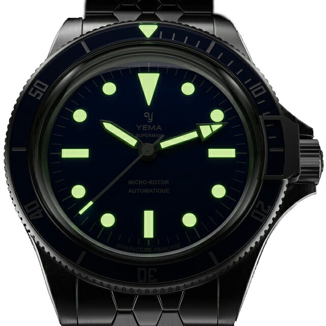 イエマ スーパーマン スリム CMM.20 自動巻き 腕時計 メンズ YEMA 11.24.66.SN.M3 アナログ ブラック 黒 フランス製 ブランド おしゃれ 防水 プレゼント 男性 実用的