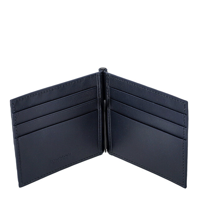 ボッテガ・ヴェネタ 二つ折り財布 メンズ ブランド BOTTEGA VENETA イントレチャート レザー 123180-V47W1 ネイビー ウォレット 高級 おしゃれ プレゼント 実用的