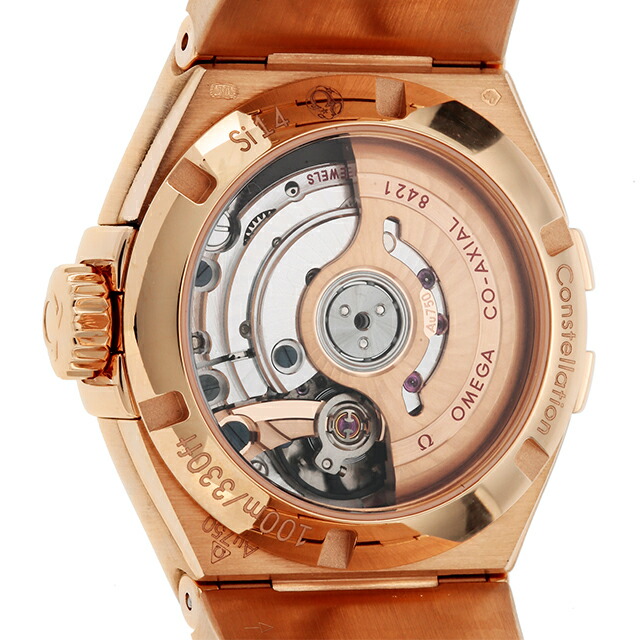 オメガ コンステレーション 27mm 自動巻き 腕時計 レディース ダイヤモンド OMEGA 123.55.27.20.55.006 アナログ レッド レッドゴールド 赤 スイス製 高級 ブランド おしゃれ 防水 プレゼント 女性 実用的