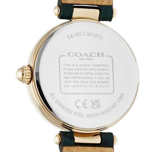 コーチ パーク クオーツ 腕時計 レディース 革ベルト COACH 14503534 アナログ グリーンシェル グリーン