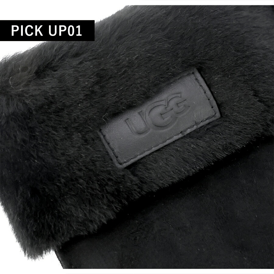アグ 手袋 レディース ブランド UGG TURN CUFF GLOVE Sサイズ ロゴ 17369 Black 小物