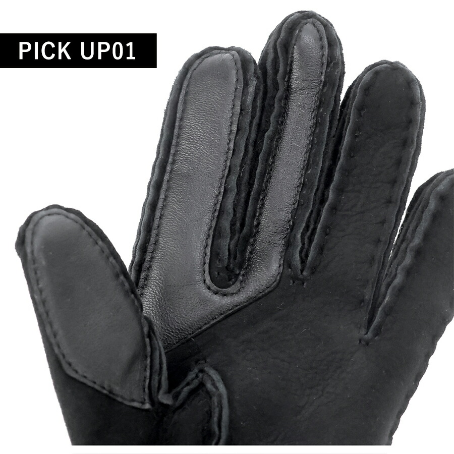 アグ 手袋 レディース ブランド UGG SHEEPSKIN SEAMED GLOVE Sサイズ 17371 Black 小物