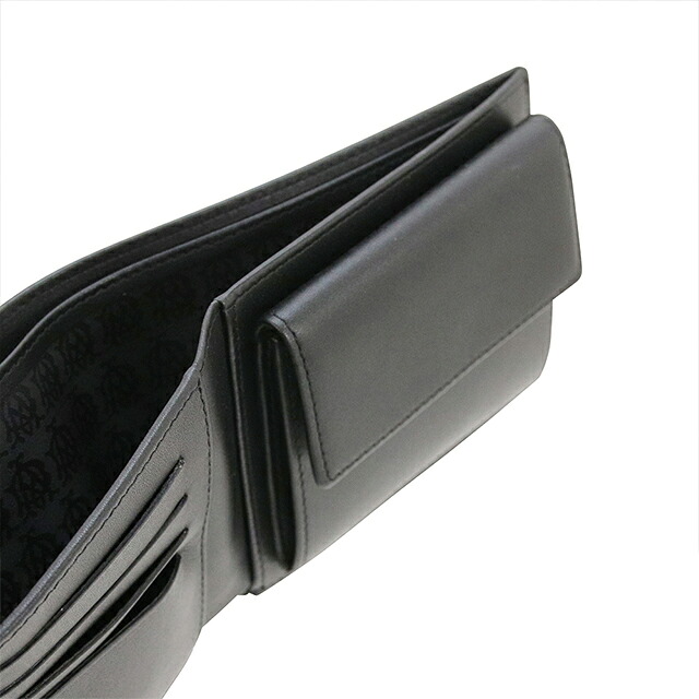 ダンヒル 二つ折り財布 コンパクト メンズ dunhill Sidecar 革 レザー 小銭入れあり 19F2F32AT001R ブラック ウォレット ブランド 高級 おしゃれ プレゼント 実用的