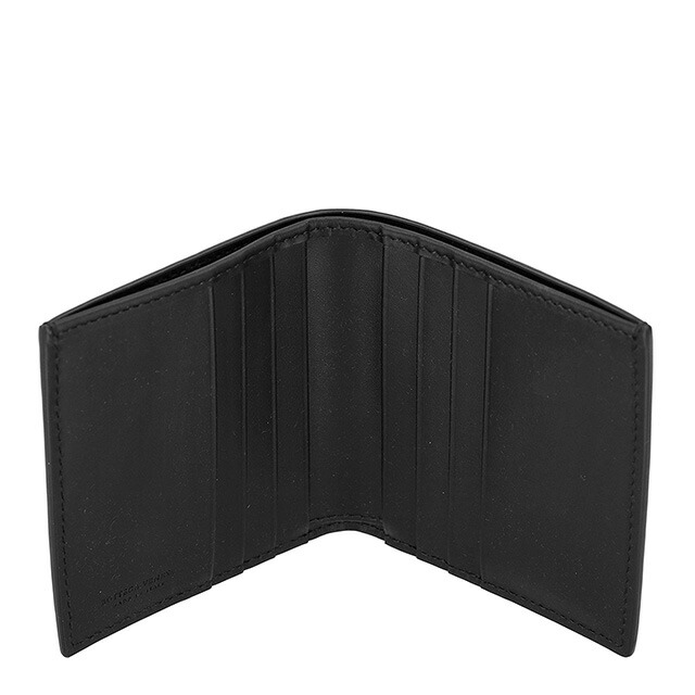 ボッテガ・ヴェネタ 二つ折り財布 メンズ ブランド BOTTEGA VENETA イントレチャート レザー 222338-V47W1 ブラック ウォレット 高級 おしゃれ プレゼント 実用的