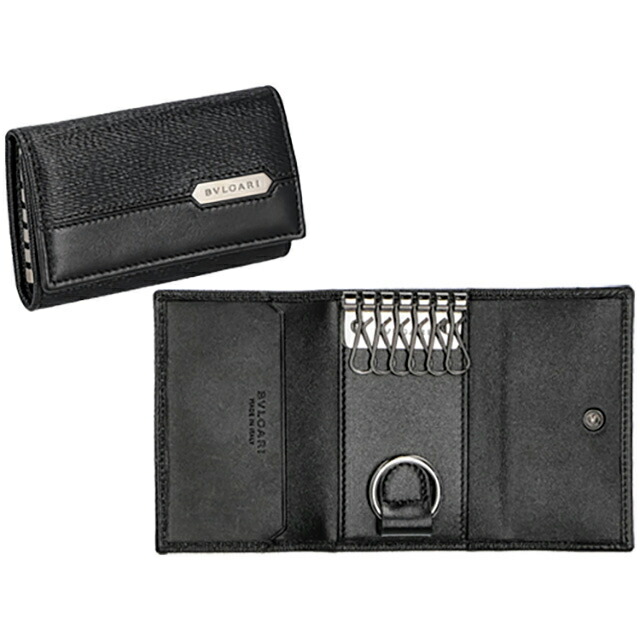 ブルガリ キーケース メンズ レディース BVLGARI レザー 280887 BLK ブラック ブランド 高級 おしゃれ プレゼント 実用的
