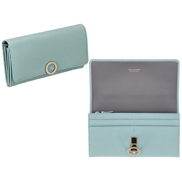 ブルガリ 長財布 レディース BVLGARI レザー 287271 GLATU ターコイズ ウォレット ブランド 高級 おしゃれ プレゼント 実用的