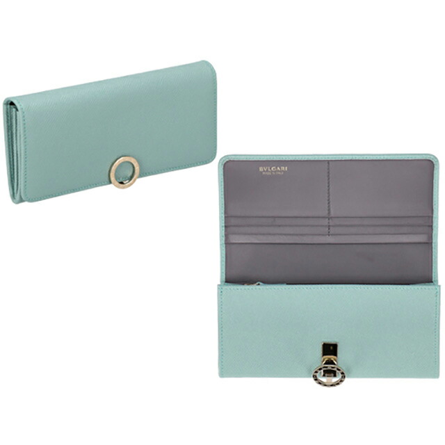 ブルガリ 長財布 レディース BVLGARI レザー 287301 GLATU ターコイズ ウォレット ブランド 高級 おしゃれ プレゼント 実用的