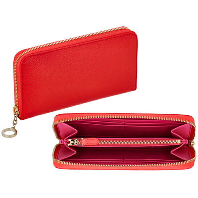 ブルガリ 長財布 レディース BVLGARI レザー 288182 SSCOR レッド ウォレット ブランド 高級 おしゃれ プレゼント 実用的