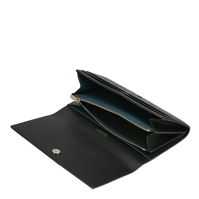 ブルガリ 長財布 レディース ブランド BVLGARI 291750 BLK ブラック/グリーン ウォレット 高級 おしゃれ プレゼント 実用的