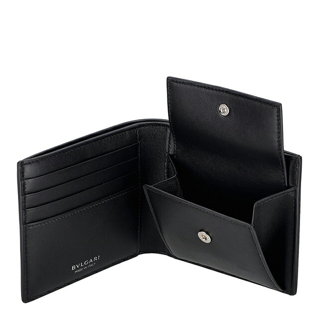 ブルガリ 二つ折り財布 二折財布 レディース ブランド BVLGARI 292714 BLK ブラック