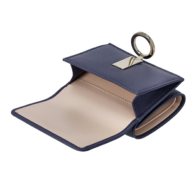 ブルガリ 三つ折り財布 三折財布 レディース ブランド BVLGARI 292966 BLBER ネイビー/ライトピンク