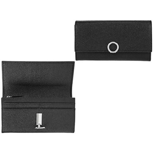ブルガリ 長財布 メンズ レディース BVLGARI レザー 30414GRAIN BLK ブラック ウォレット ブランド 高級 おしゃれ プレゼント 実用的