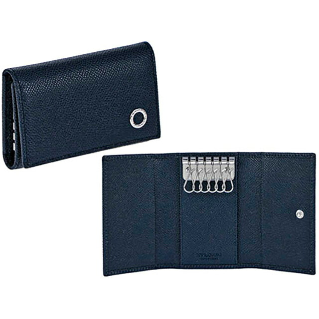 ブルガリ キーケース メンズ BVLGARI 39318 DSAP ネイビー ブランド 高級 おしゃれ プレゼント 実用的