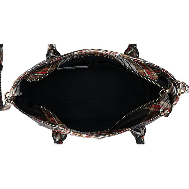 ヴィヴィアン ウエストウッド ハンドバッグ レディース ブランド Vivienne Westwood ダービー ロゴ 2WAY 4204007TU D101 TARTAN BROWN BLACK バッグ ビビアン 軽量 小さめ 手提げ 高級 おしゃれ プレゼント 女性 実用的 かわいい