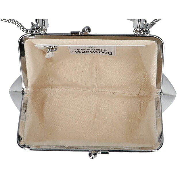ヴィヴィアン ウエストウッド ハンドバッグ レディース ブランド Vivienne Westwood がま口 2WAY 4B010007W OFF-WHITE ビビアン 軽量 小さめ 手提げ 高級 おしゃれ プレゼント 女性 実用的 かわいい