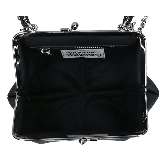 ヴィヴィアン ウエストウッド ハンドバッグ レディース ブランド Vivienne Westwood がま口 2WAY 4B010007W BLACK ビビアン 軽量 小さめ 手提げ 高級 おしゃれ プレゼント 女性 実用的 かわいい