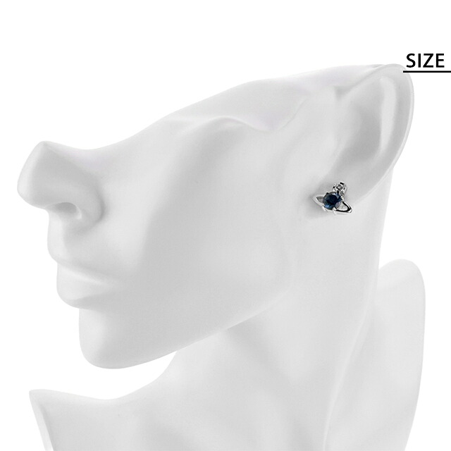 ヴィヴィアン ウエストウッド ピアス メンズ レディース Vivienne Westwood レイナシングルピアス スタッド 片耳用 6201032G 02P168 シルバー ブルー アクセサリー ビビアン ジュエリー ブランド 高級 おしゃれ プレゼント 男性 実用的 かっこいい