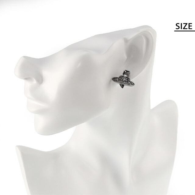 ヴィヴィアン ウエストウッド ピアス メンズ レディース ブランド Vivienne Westwood ディアマンテハート 真鍮 スタッド 片耳用 6201033R-02S322 ガンメタル アクセサリー ビビアン