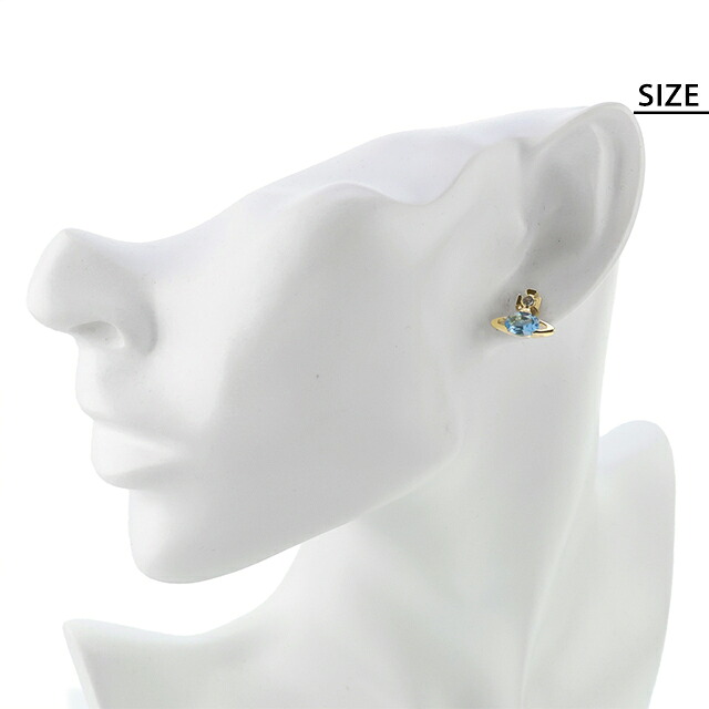ヴィヴィアン ウエストウッド ピアス レディース ブランド Vivienne Westwood アリー ALLIE スタッド 両耳用 6201034P 02R849 ゴールド ブルー アクセサリー ビビアン ジュエリー ブランド 高級 おしゃれ プレゼント 女性 実用的 かわいい