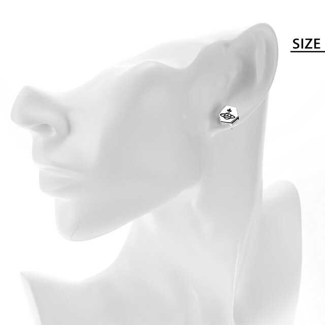 ヴィヴィアン ウエストウッド ピアス メンズ レディース ブランド Vivienne Westwood 真鍮 スタッド 片耳用 6201035C-02P107 シルバー アクセサリー ビビアン