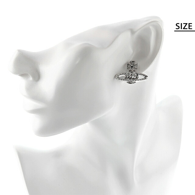 ヴィヴィアン ウエストウッド ピアス レディース ブランド Vivienne Westwood メイフェアバスレリーフ ロゴ スタッド 両耳用 6201035E-02W110 シルバー アクセサリー ビビアン