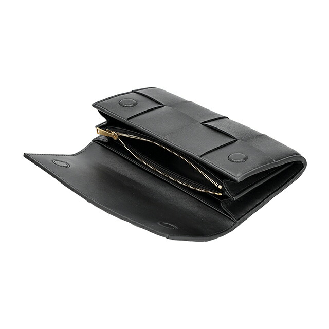 ボッテガ・ヴェネタ 長財布 レディース ブランド BOTTEGA VENETA レザー Italy 742694-V3UO3 8425 ブラック