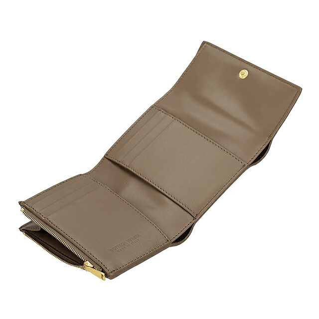 ボッテガ・ヴェネタ 三つ折り財布 三折財布 レディース ブランド BOTTEGA VENETA レザー Italy 750245-V3UO1 2560 ブラウン