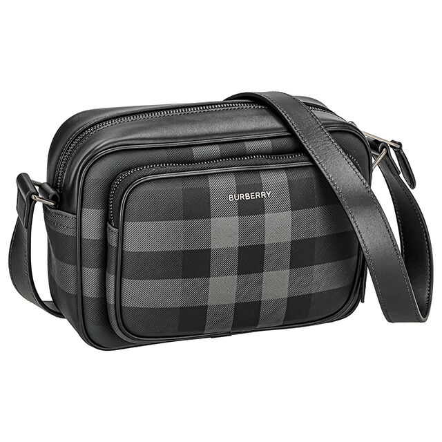 バーバリー ショルダーバッグ メンズ レディース BURBERRY チェック 8074099 ブラック 斜めがけ ブランド 高級 おしゃれ プレゼント 男性 実用的 かっこいい