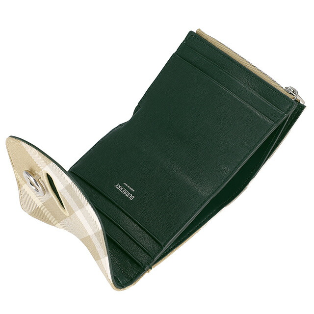 バ－バリ－ 三つ折り財布 レディース BURBERRY チェック 8081783 ベージュ系 ウォレット ブランド 高級 おしゃれ プレゼント 実用的