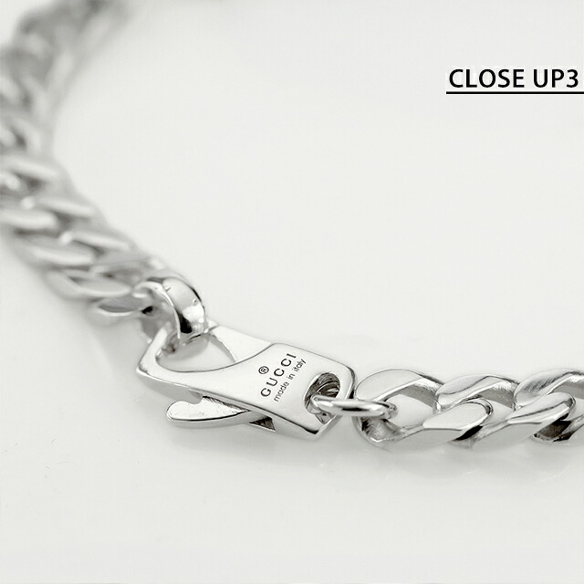 グッチ ブレスレット メンズ レディース GUCCI ディアマンテ 17 チェーン ロゴ 843602 J8400 0818 シルバー アクセサリー 腕輪 ジュエリー ブランド 高級 おしゃれ プレゼント 実用的 ペア