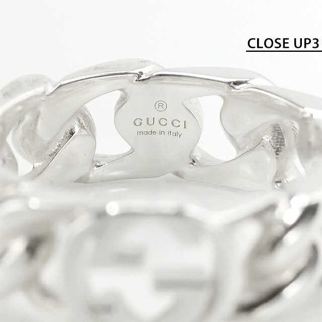グッチ リング メンズ レディース ブランド GUCCI インターロッキング 19サイズ ロゴ 843627 J8400 0818 シルバー アクセサリー