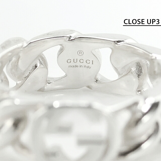グッチ リング メンズ レディース ブランド GUCCI インターロッキング 20サイズ ロゴ 843627 J8400 0818 シルバー アクセサリー