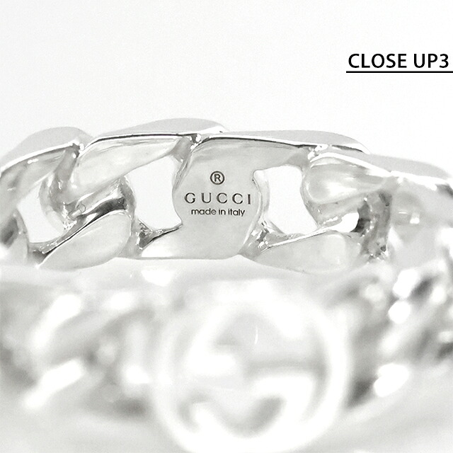 グッチ リング メンズ レディース ブランド GUCCI インターロッキング 10サイズ ロゴ 843972 J8400 0818 シルバー アクセサリー