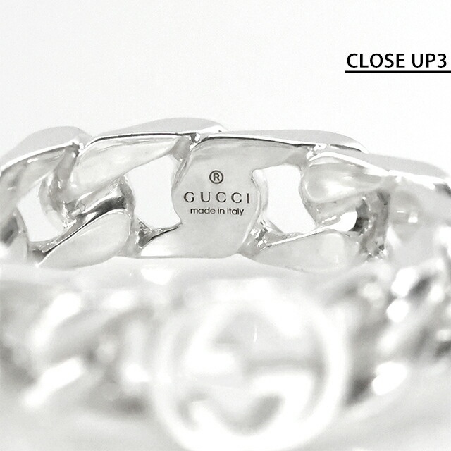 グッチ リング メンズ レディース ブランド GUCCI インターロッキング 9サイズ ロゴ 843972 J8400 0818 シルバー アクセサリー
