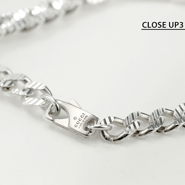 グッチ ブレスレット メンズ レディース GUCCI インターロッキング チェーン ロゴ 853978 J8400 0818 シルバー アクセサリー 腕輪 ジュエリー ブランド 高級 おしゃれ プレゼント 実用的 ペア