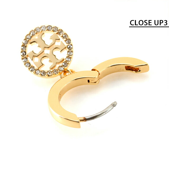 トリーバーチ ピアス レディース ブランド TORY BURCH MILLER PAVE HUGGIE HOOP EARRING フープ 両耳用 87041-783 Tory Gold アクセサリー
