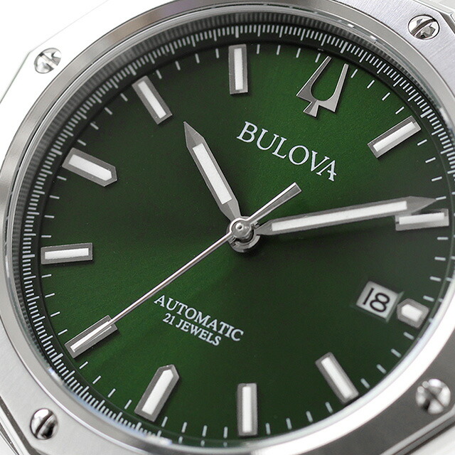 ブローバ クラシック 自動巻き 腕時計 ブランド メンズ BULOVA 96B464 アナログ グリーン おしゃれ 防水 プレゼント 男性 実用的