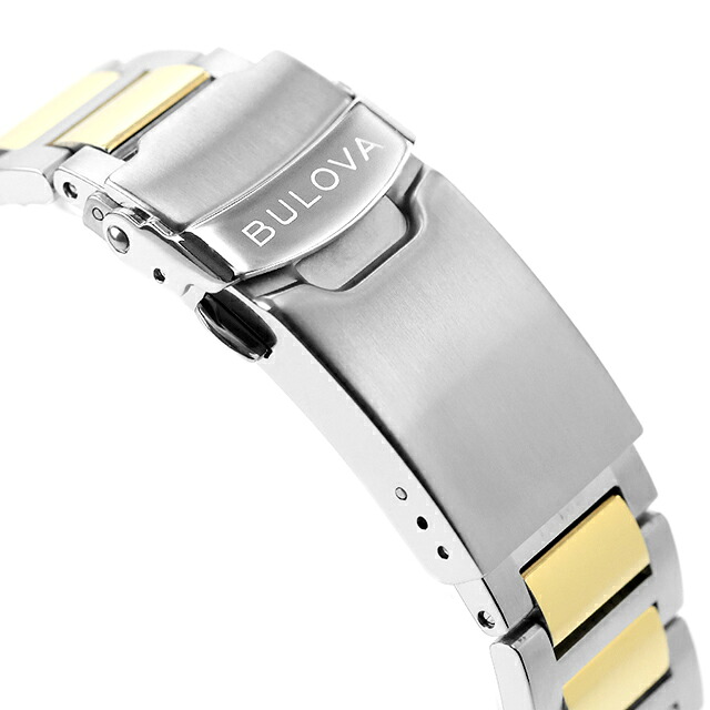 ブローバ マリンスター 自動巻き 腕時計 ブランド メンズ BULOVA 98B467 アナログ グリーン シルバー ゴールド おしゃれ 防水 プレゼント 男性 実用的