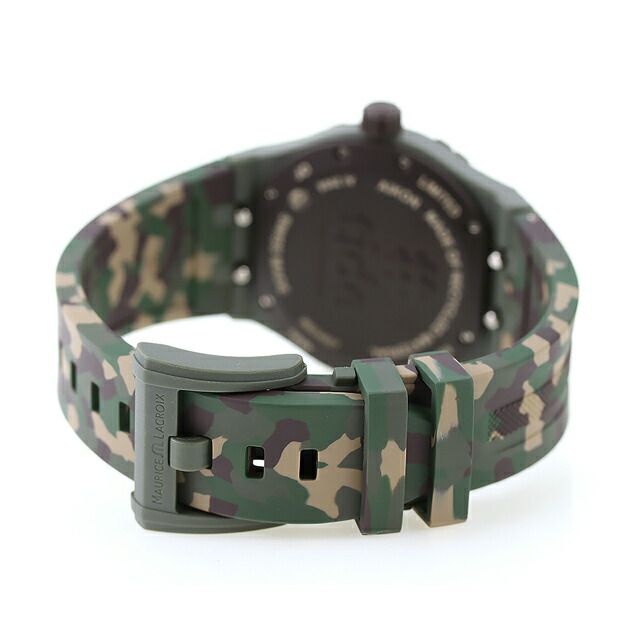 モーリスラクロア アイコン タイド 40mm クオーツ 腕時計 メンズ MAURICE LACROIX AI2008-D33DZ-000-0 アナログ グリーン カモフラージュ スイス製 ブランド おしゃれ 防水 プレゼント 男性 実用的